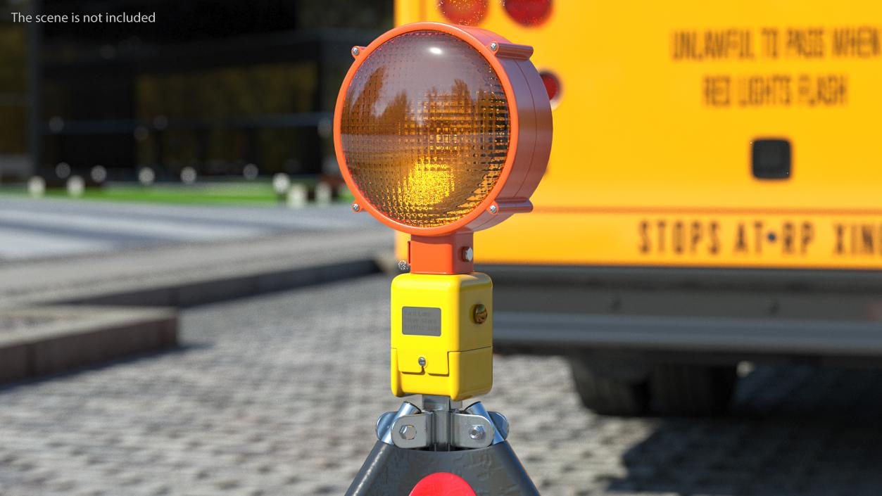 3D Folding Three Sided Traffic Sign Slippery Road