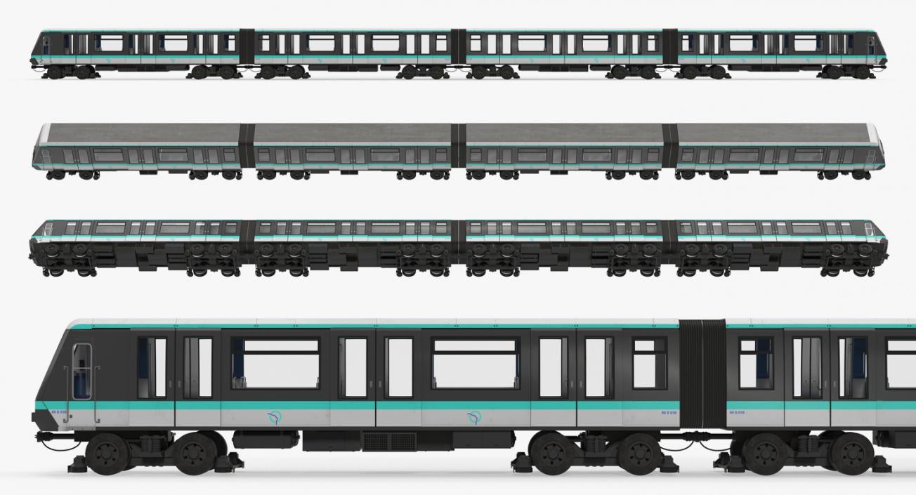 Subway Trains Collection 3D model