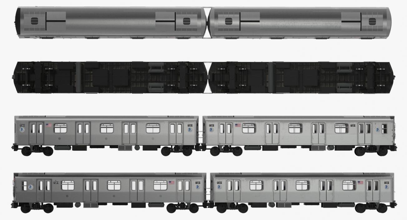 Subway Trains Collection 3D model