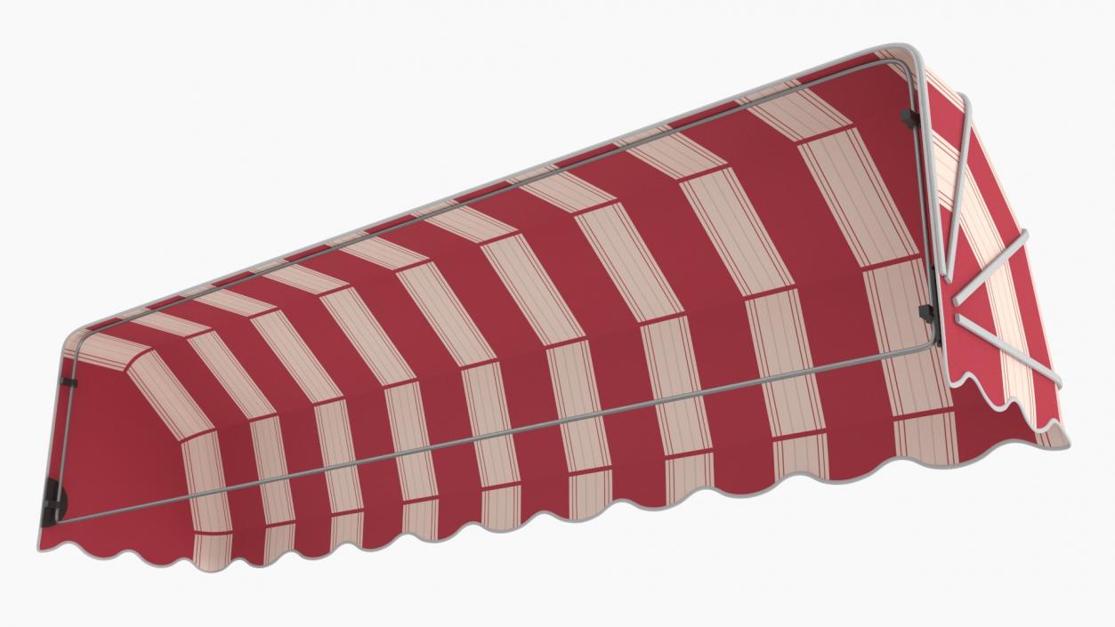 Storefront Awning Tent Striped Red 3D model