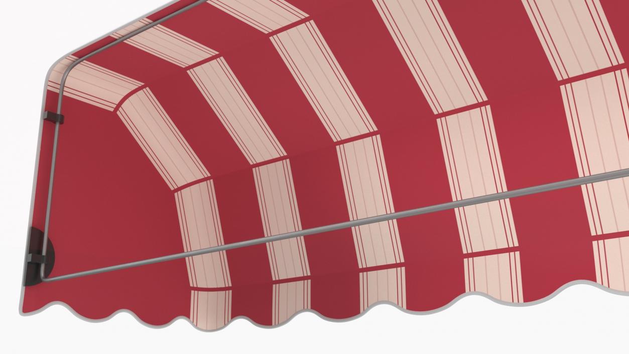 Storefront Awning Tent Striped Red 3D model