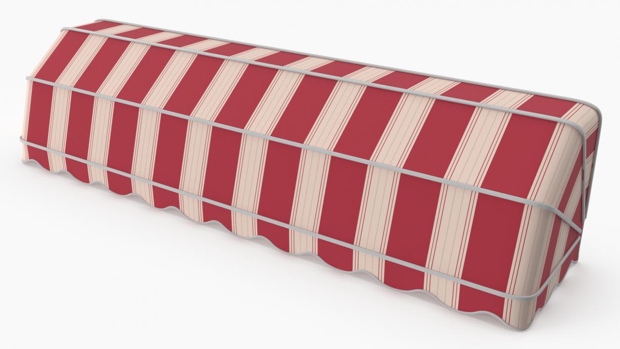 Storefront Awning Tent Striped Red 3D model