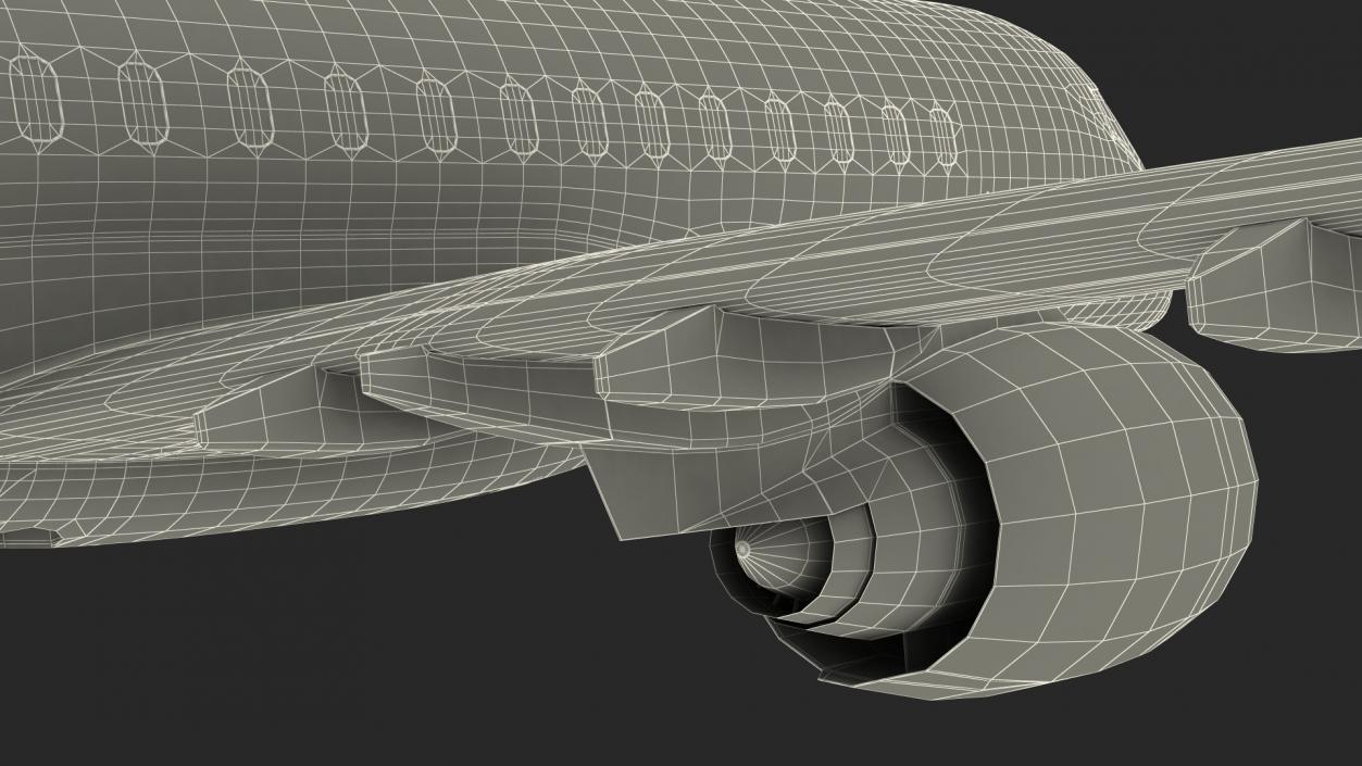 Mitsubishi SpaceJet M100 Retracted Landing Gear 3D