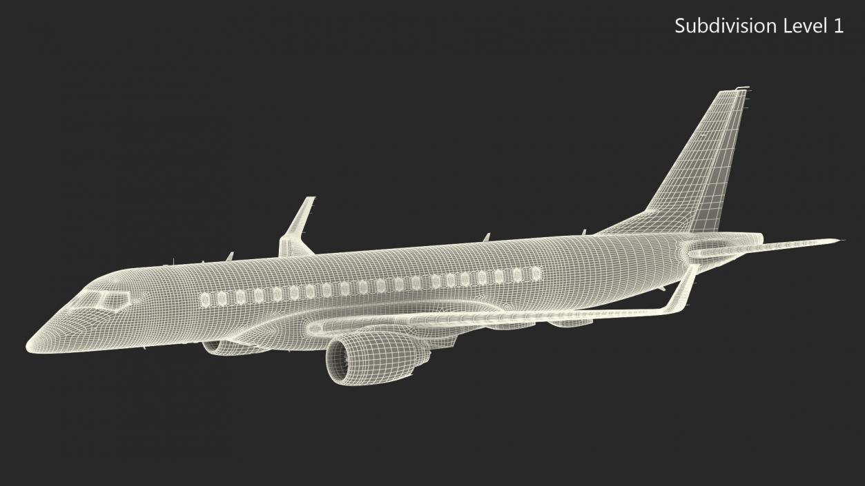 Mitsubishi SpaceJet M100 Retracted Landing Gear 3D