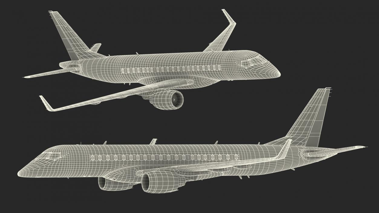 Mitsubishi SpaceJet M100 Retracted Landing Gear 3D