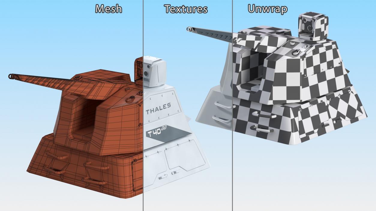 3D model Thales Autonomous RAPID Fire Turret