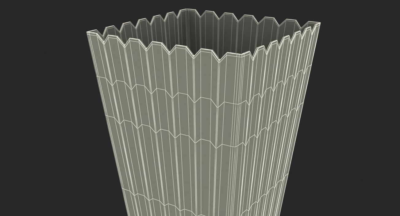 Empty Long Popcorn Cup 3D