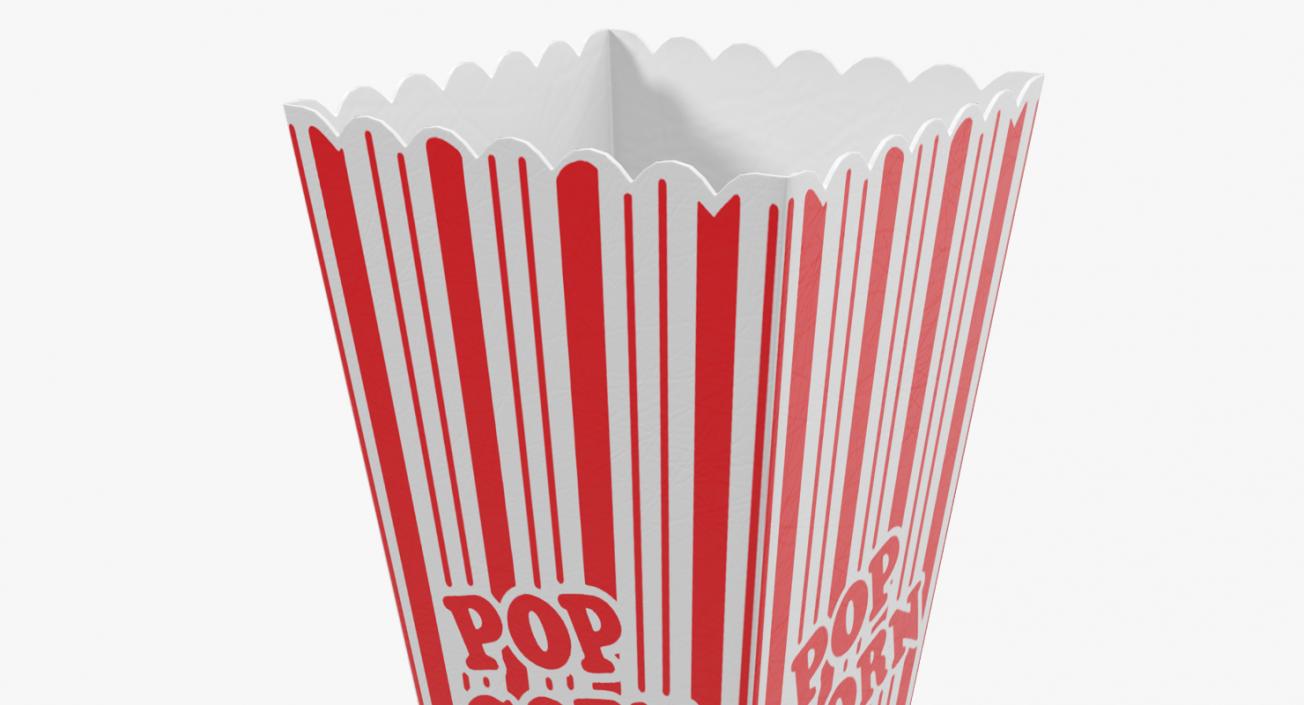 Empty Long Popcorn Cup 3D