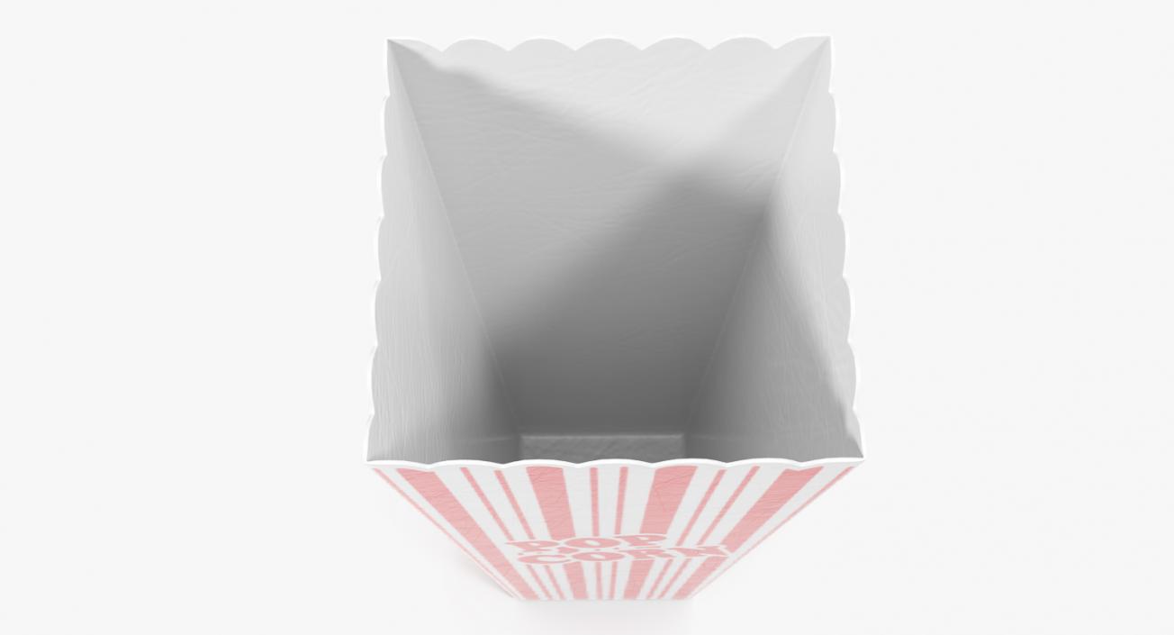 Empty Long Popcorn Cup 3D