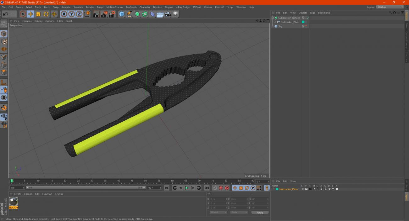 Nutcracker Pliers 3D