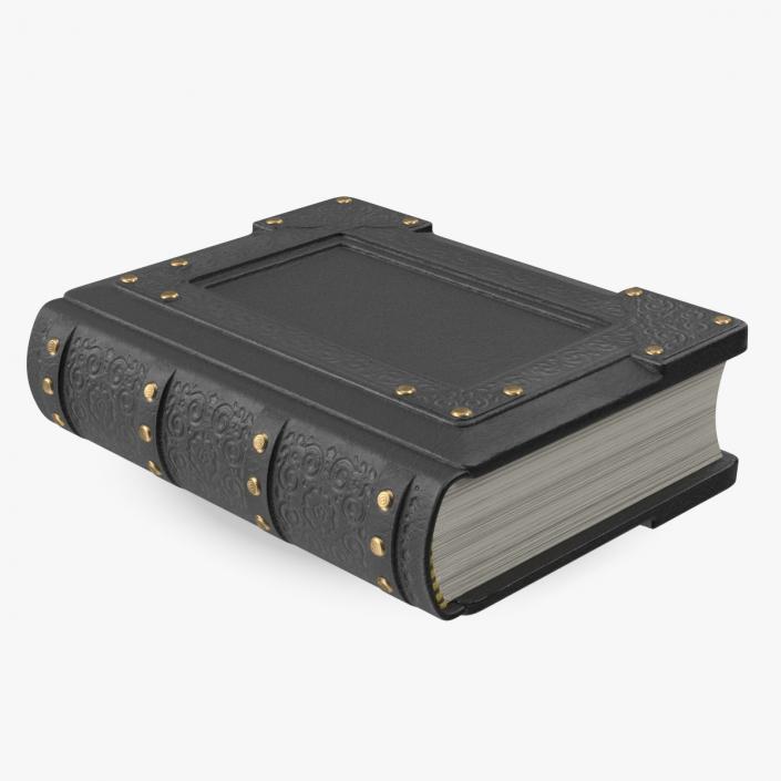 Ornate Book Closed Black 3D model