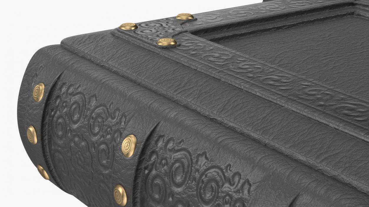 Ornate Book Closed Black 3D model