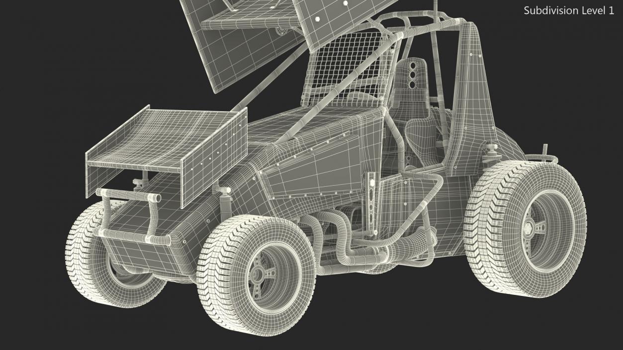 American Sprint Car 3D model