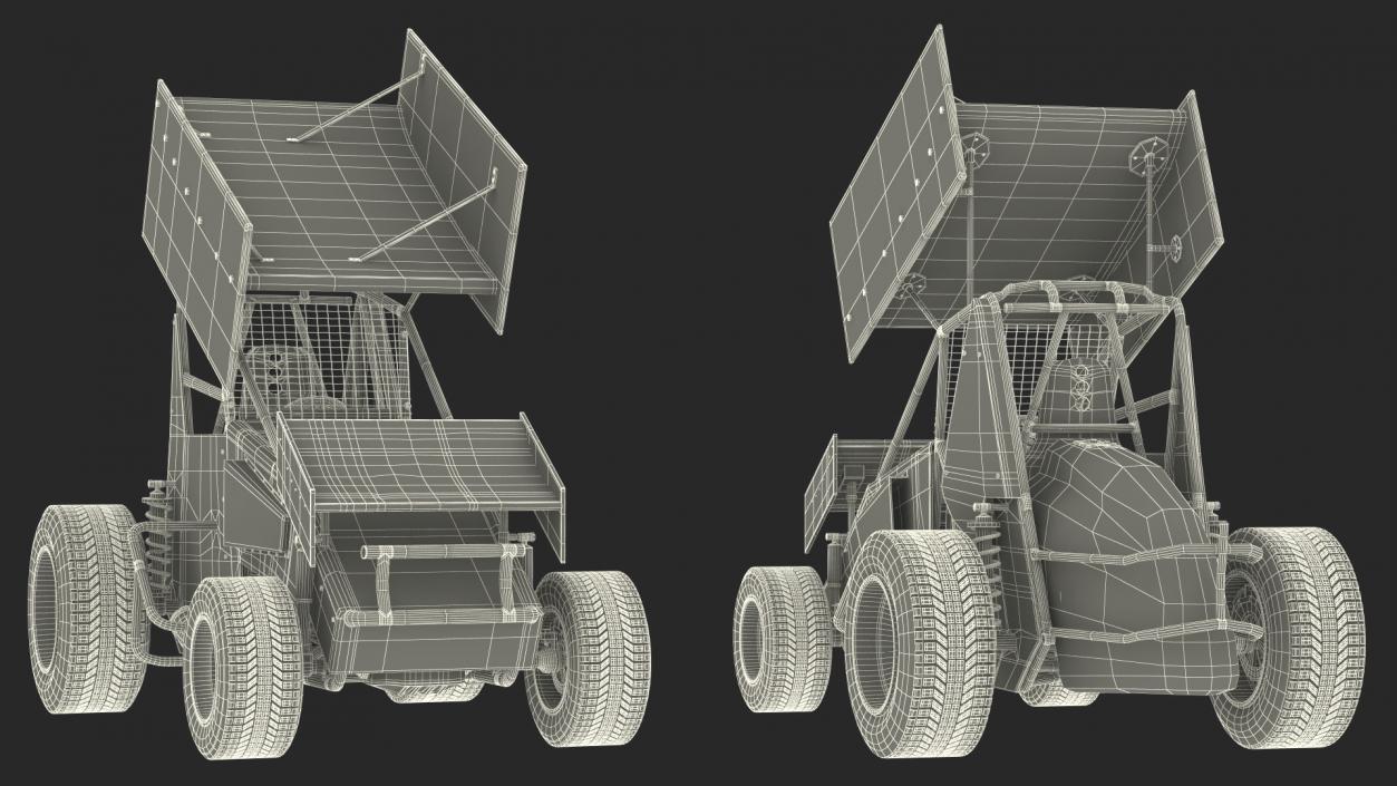 American Sprint Car 3D model