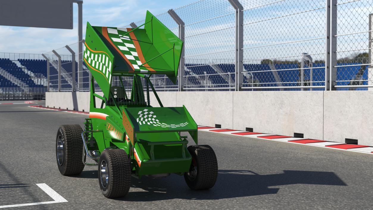 American Sprint Car 3D model