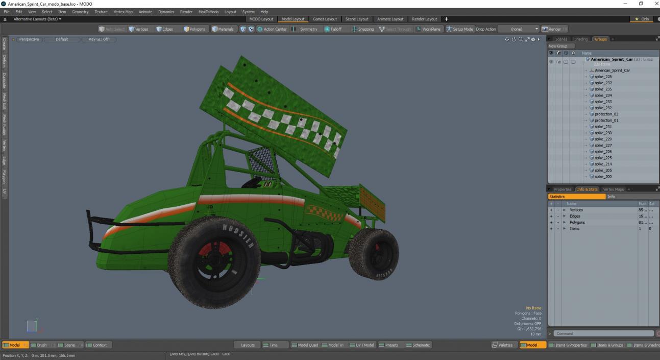 American Sprint Car 3D model