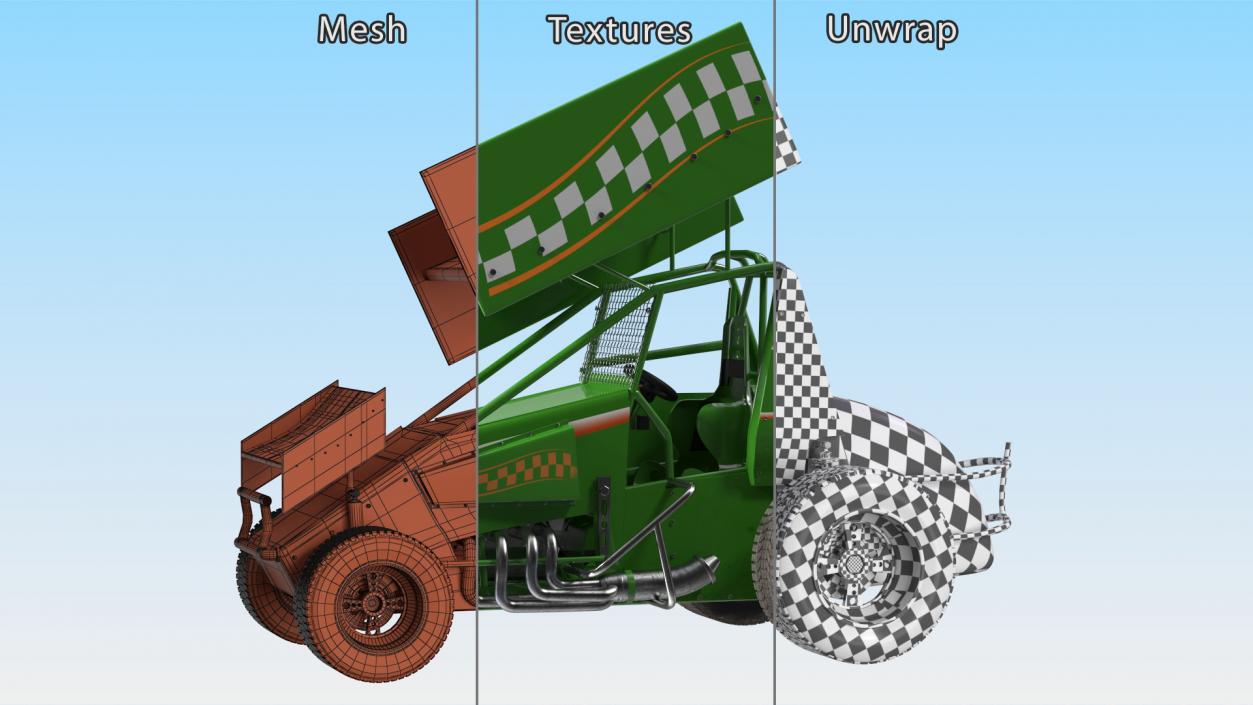 American Sprint Car 3D model