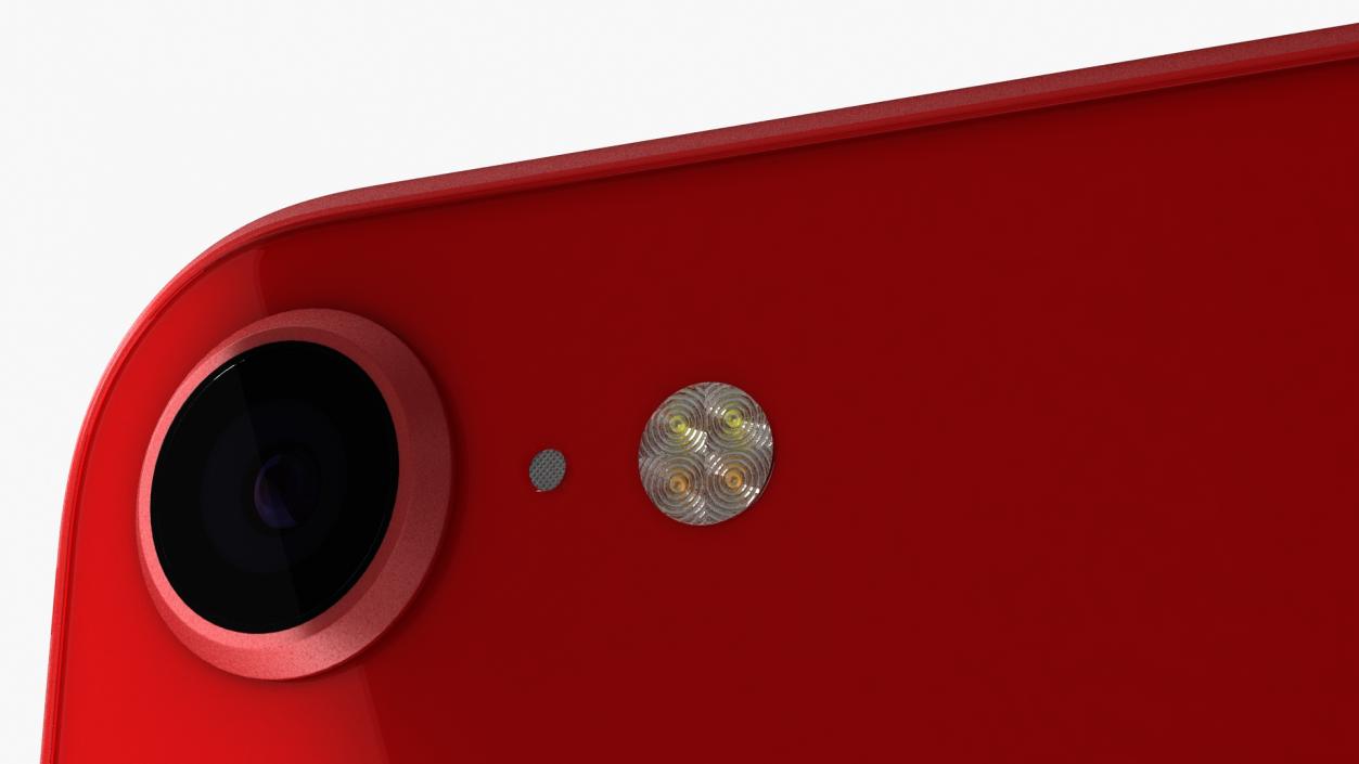 3D iPhone SE 2022 Red model