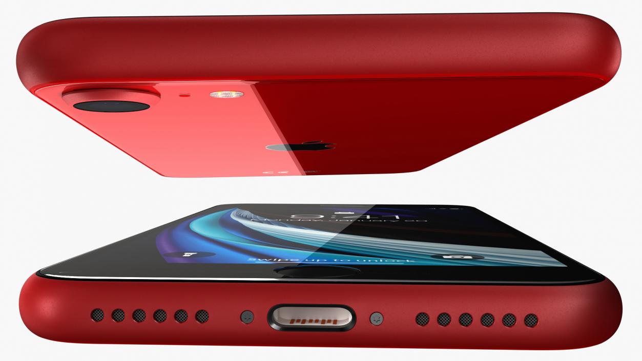 3D iPhone SE 2022 Red model