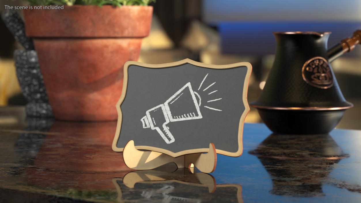 3D Small Chalkboard Labels model