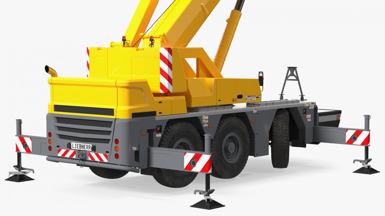 3D Mobile Crane Liebherr with Concrete Slabs