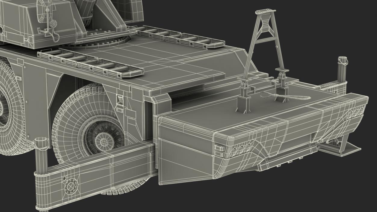 3D Mobile Crane Liebherr with Concrete Slabs