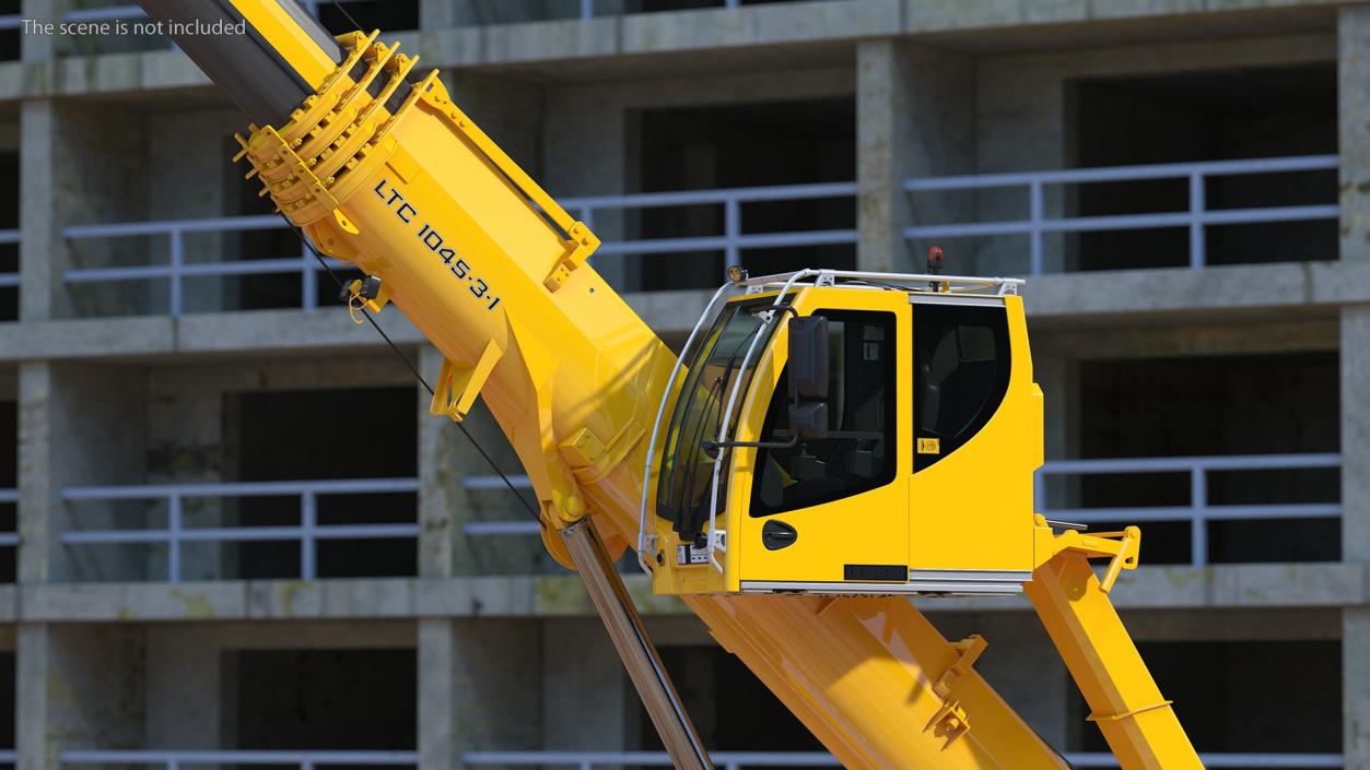 3D Mobile Crane Liebherr with Concrete Slabs