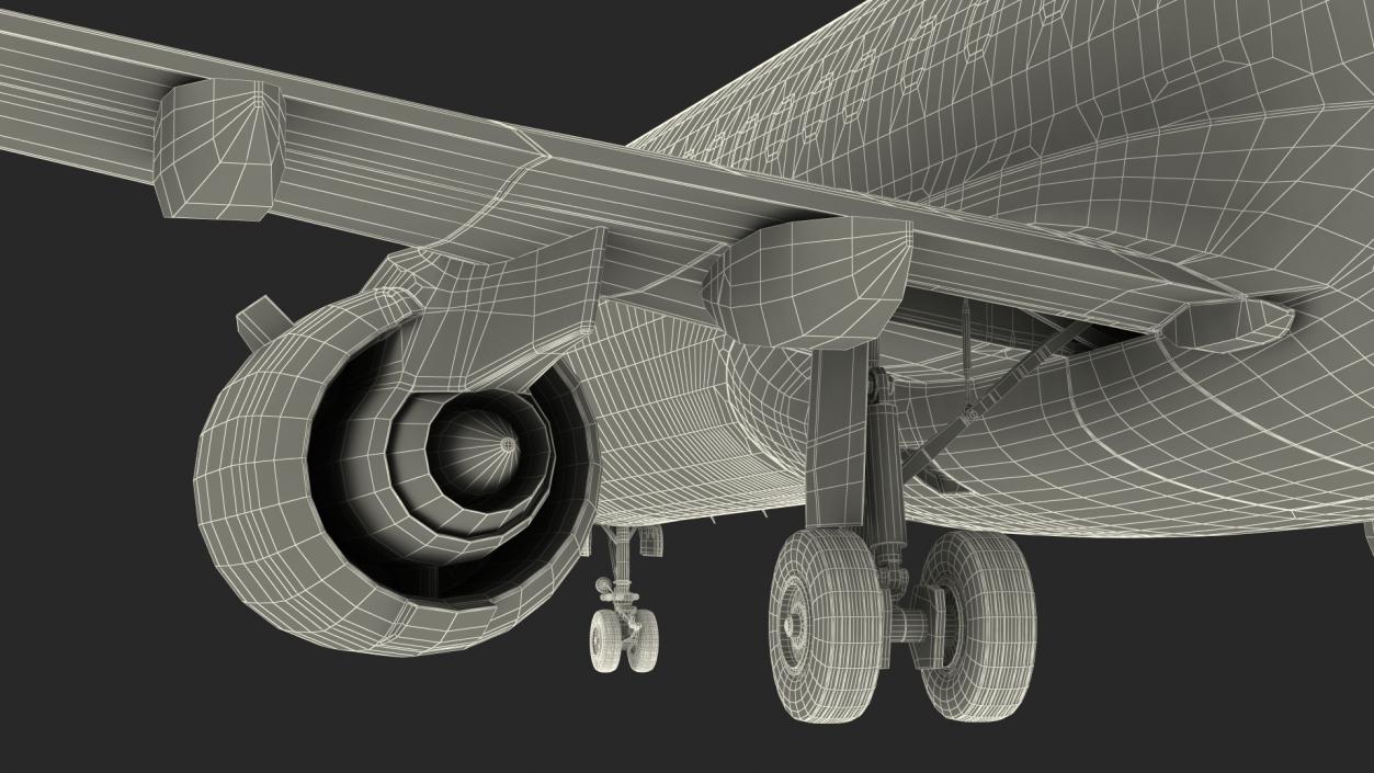 3D Embraer E-Jet E195-E2 Rigged model