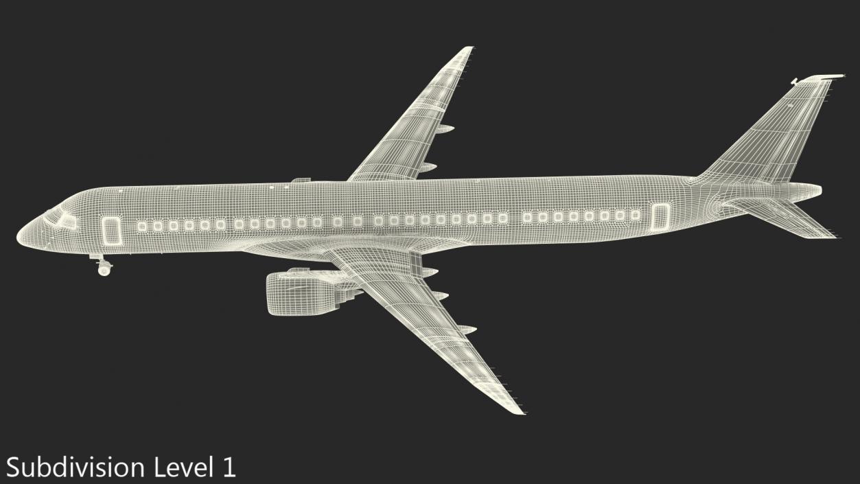 3D Embraer E-Jet E195-E2 Rigged model