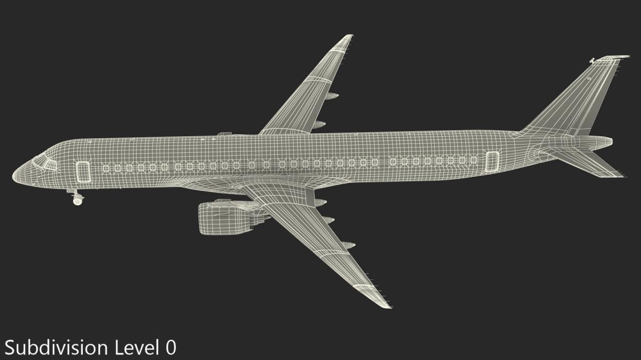 3D Embraer E-Jet E195-E2 Rigged model