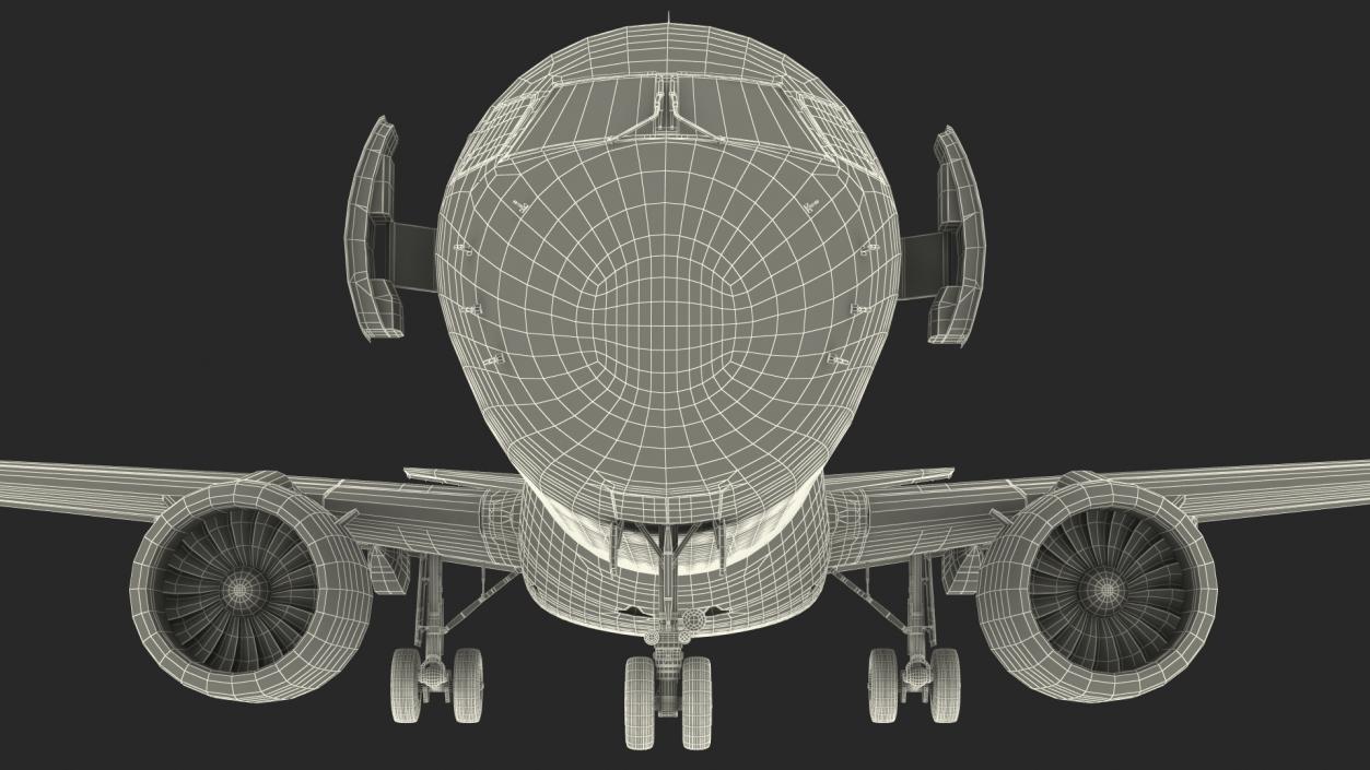 3D Embraer E-Jet E195-E2 Rigged model