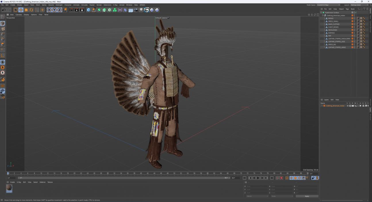 Clothing American Indian 3D model