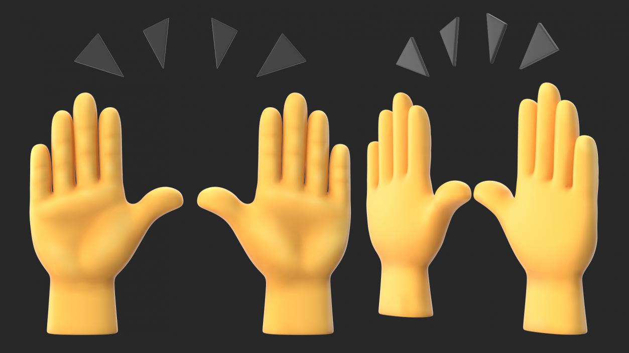 3D Raising Hands Emoji 2