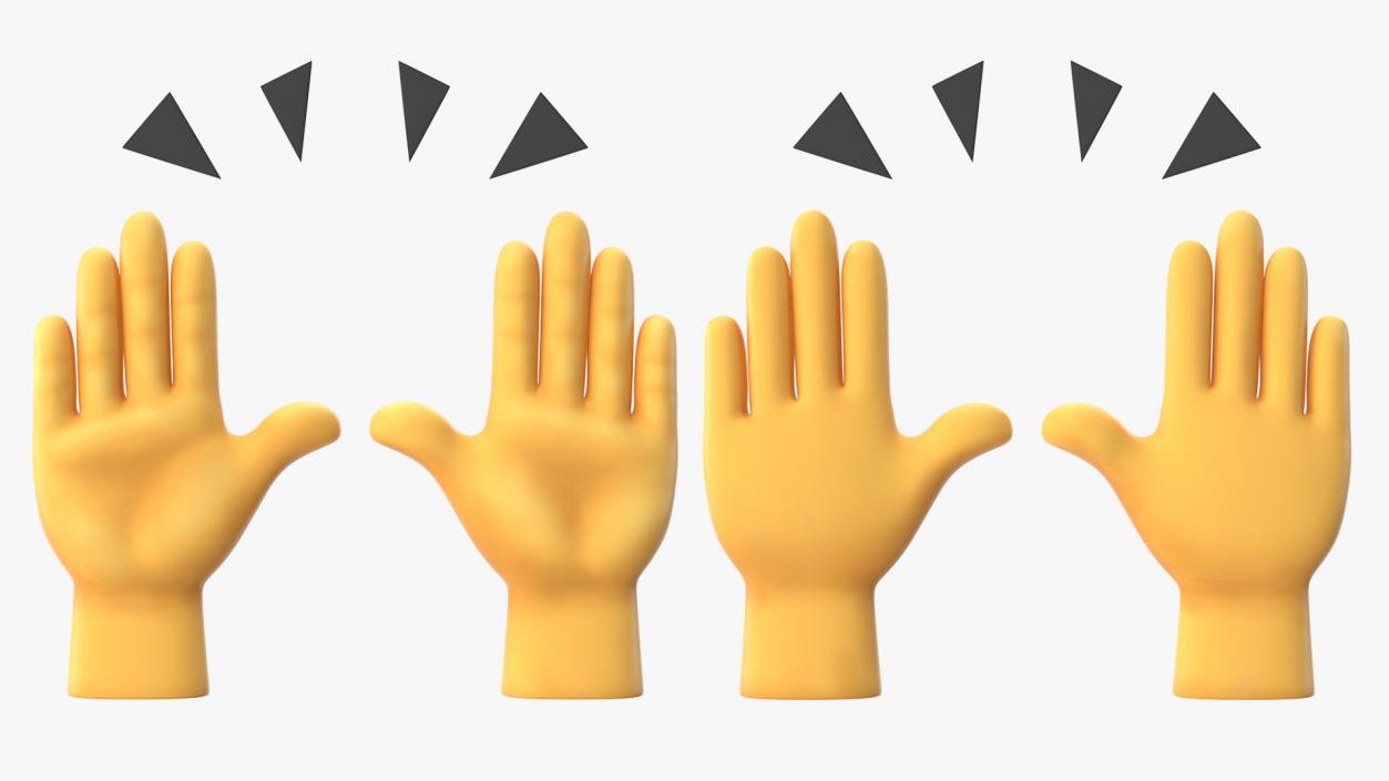 3D Raising Hands Emoji 2