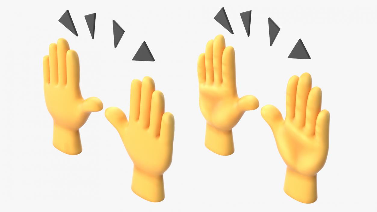 3D Raising Hands Emoji 2