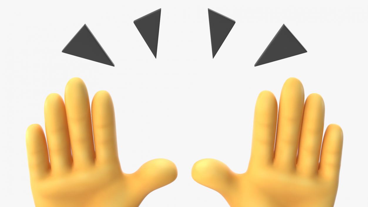 3D Raising Hands Emoji 2