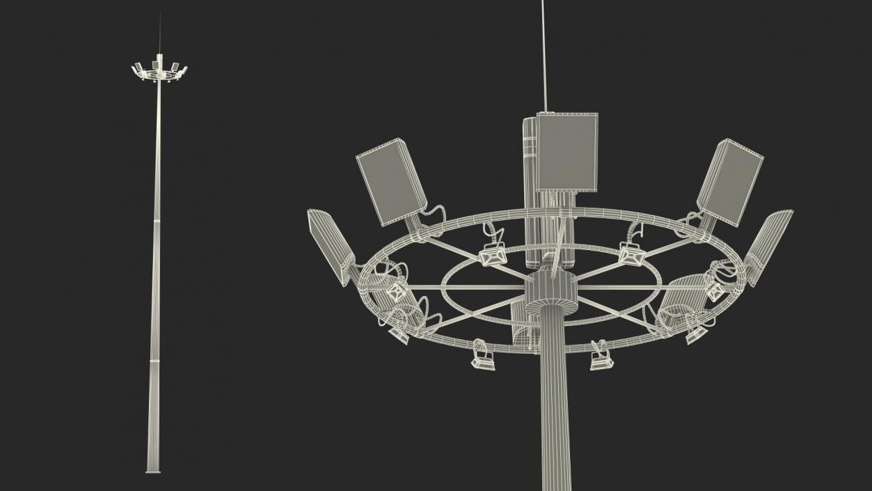 3D model Lighting Masts Collection