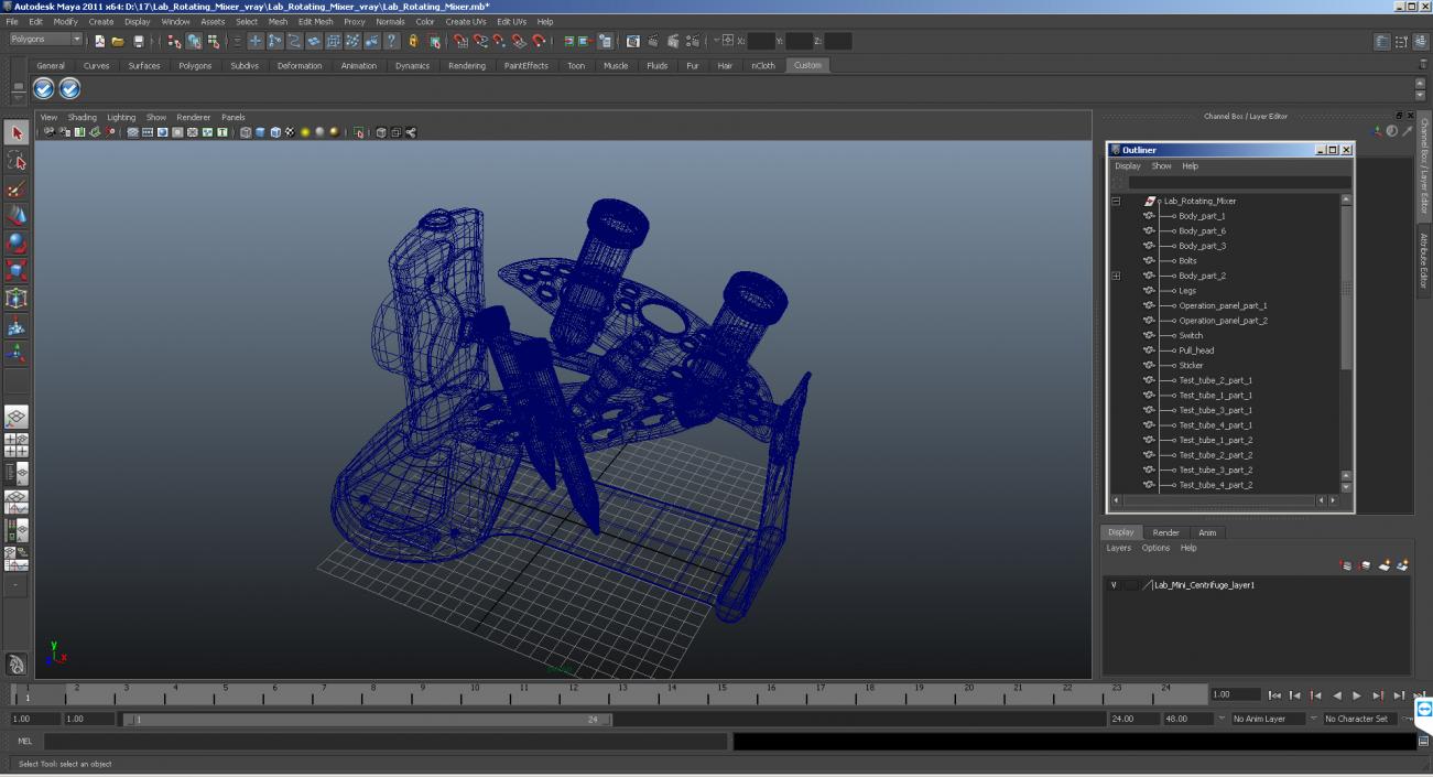 3D Lab Rotating Mixer model