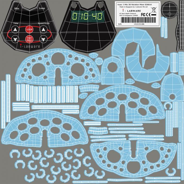 3D Lab Rotating Mixer model