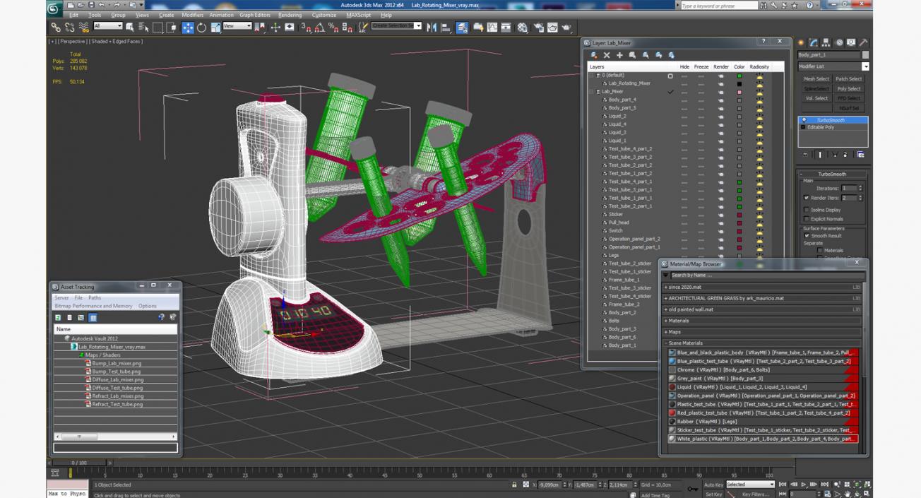 3D Lab Rotating Mixer model