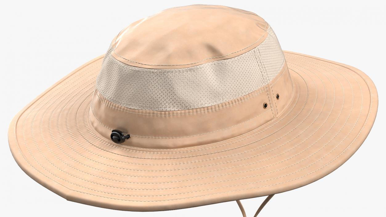 3D model Khaki Outdoor Fishing Hat