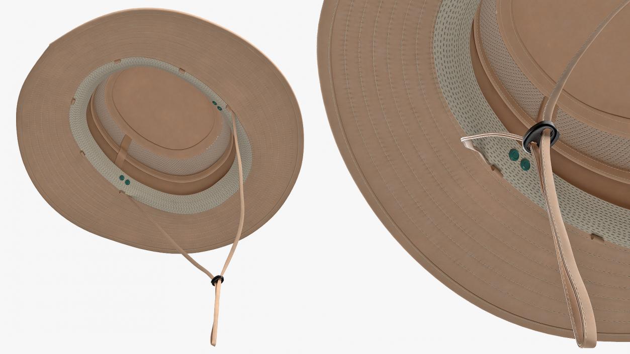 3D model Khaki Outdoor Fishing Hat