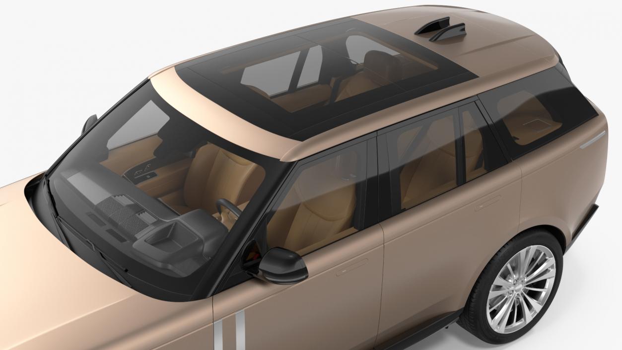 3D Range Rover 2022 Lights On Rigged model