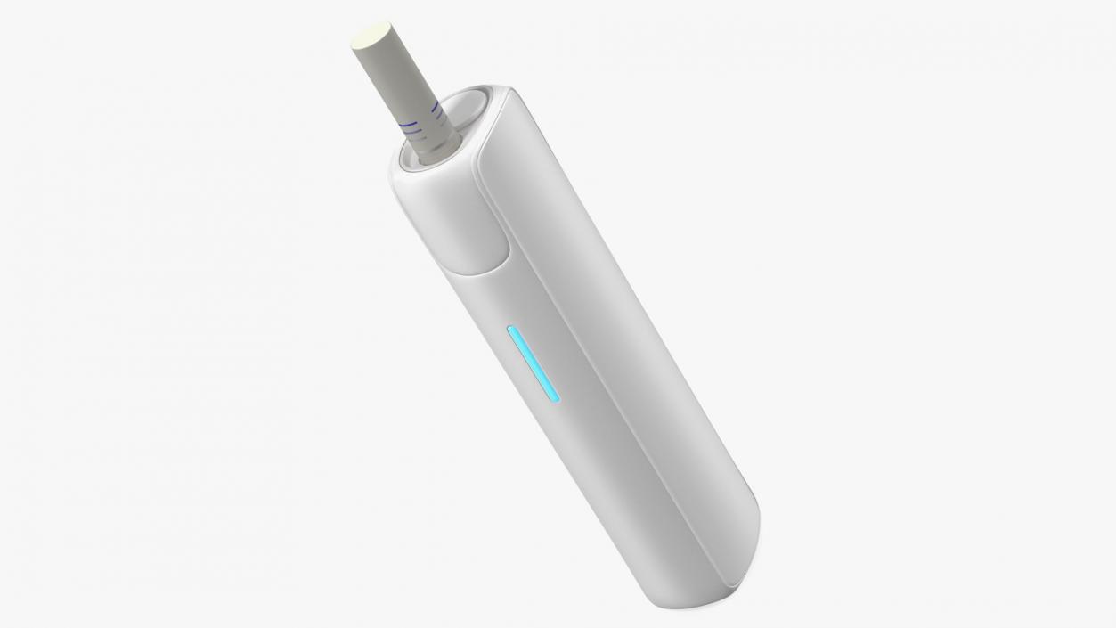 Electronic Smoking Device White with Stick 3D