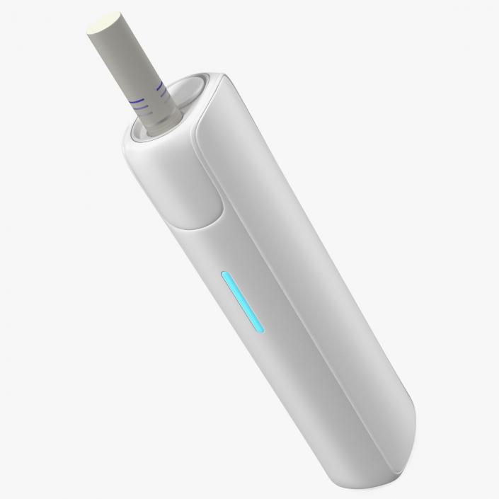 Electronic Smoking Device White with Stick 3D