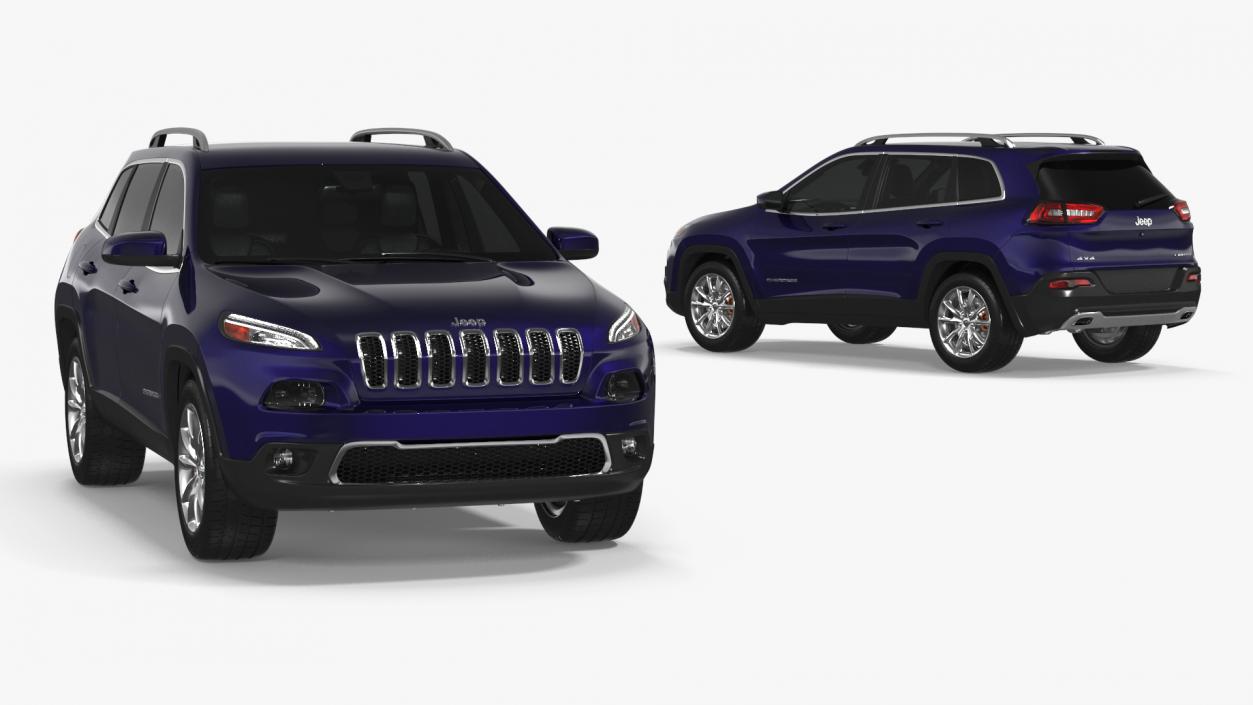 3D Jeep Cherokee SUV Simple Interior model