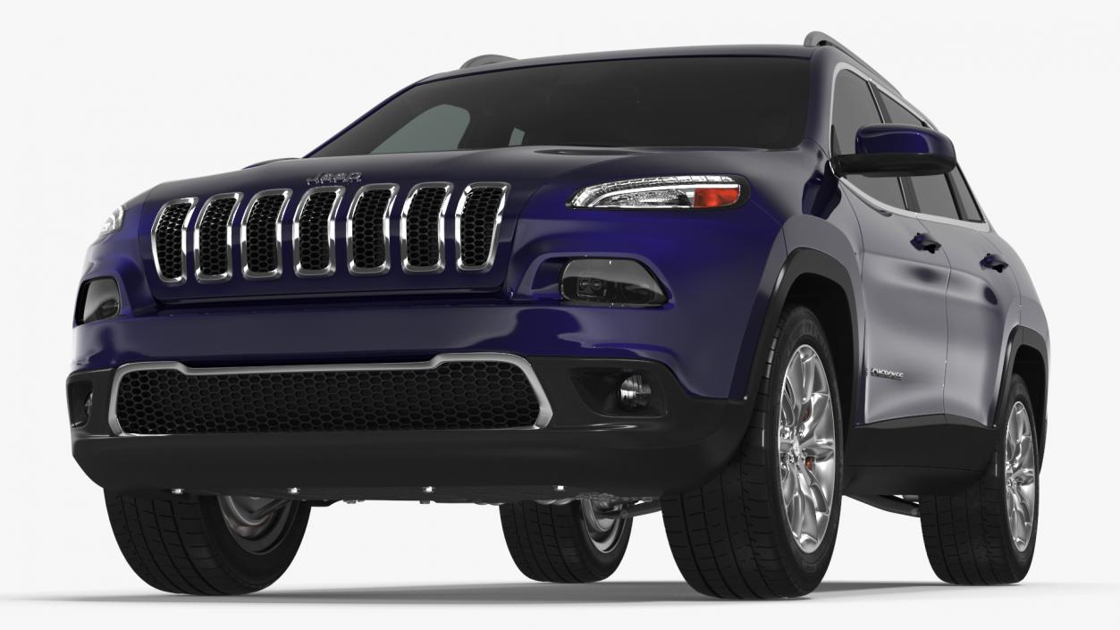 3D Jeep Cherokee SUV Simple Interior model