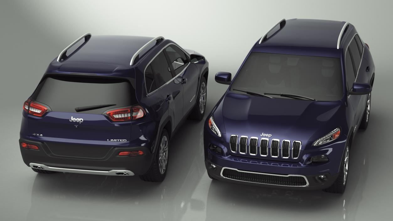 3D Jeep Cherokee SUV Simple Interior model