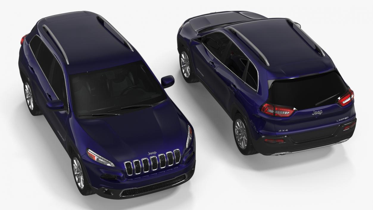 3D Jeep Cherokee SUV Simple Interior model