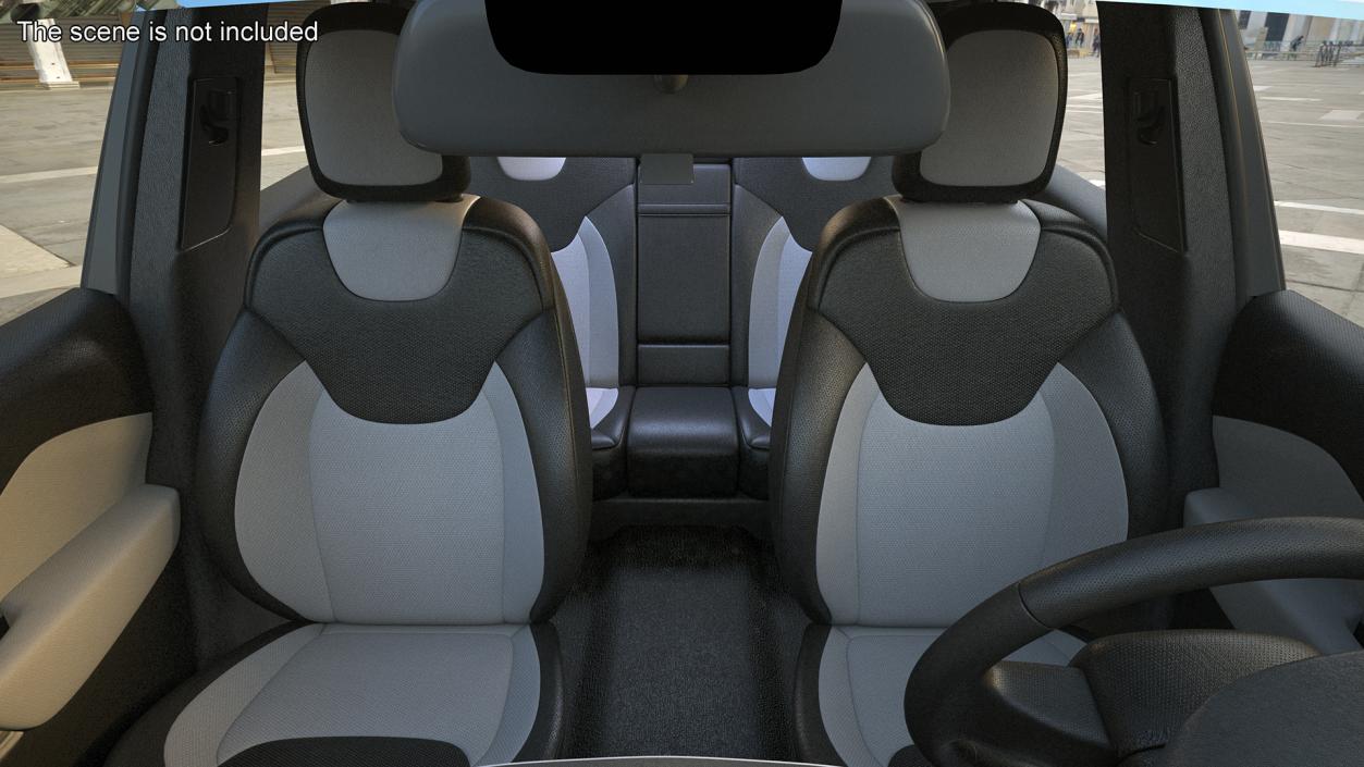 3D Jeep Cherokee SUV Simple Interior model